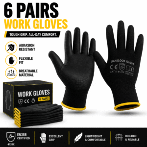 24 pairs product name 24 pairs safety work gloves – nitrile coated grip gloves for construction, diy & warehouse